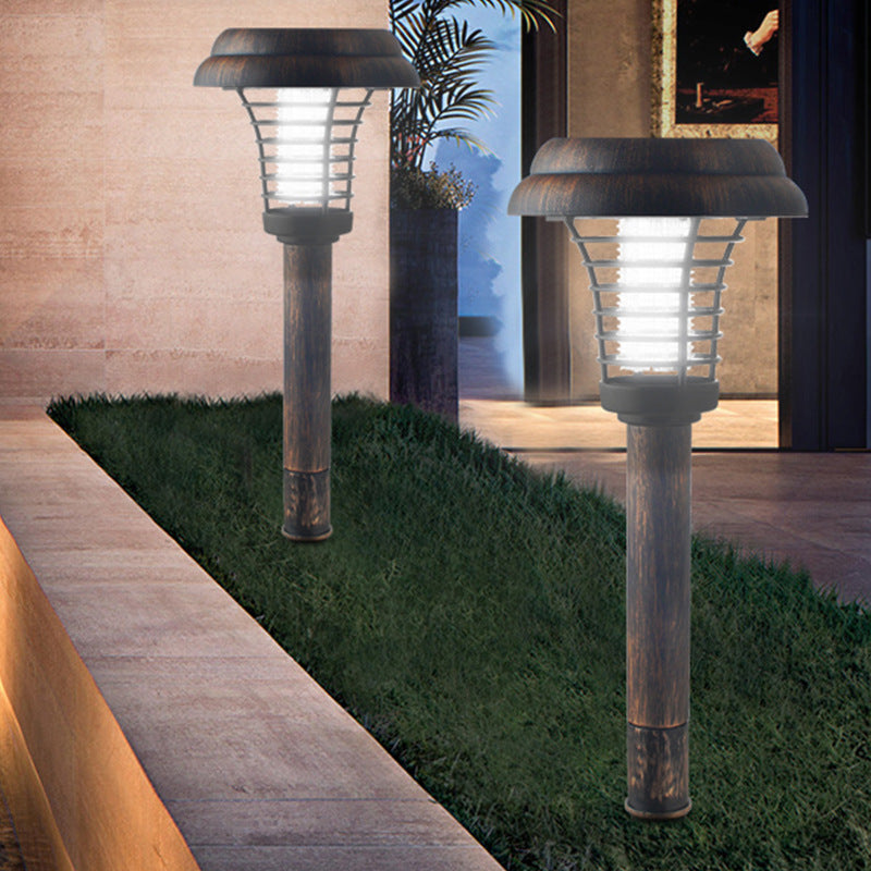 MOZAWAY™ lampe solaire anti-moustique, installation piquet dans terre sans outil