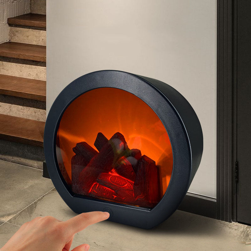 Lampe cheminée effet flamme LED dimensions et présentation produit Image