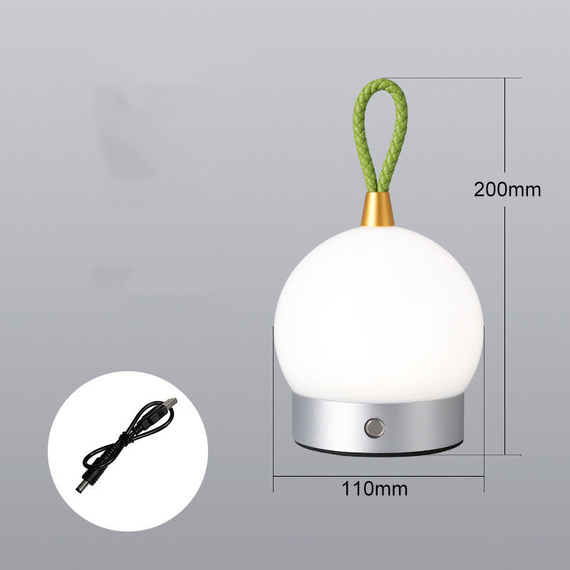 LUMINA™ lampe de table sans fil, détail capteur tactile et port de recharge USB