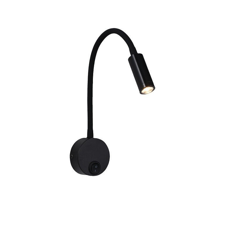 Applique murale LED Lumeoo noire avec bras flexible col de cygne pour un éclairage de lecture précis et orientable