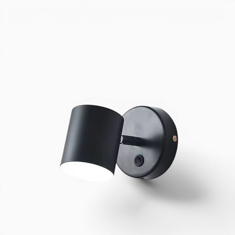 Applique murale LED Lumeoo noire pivotante au design minimaliste pour éclairage de chevet