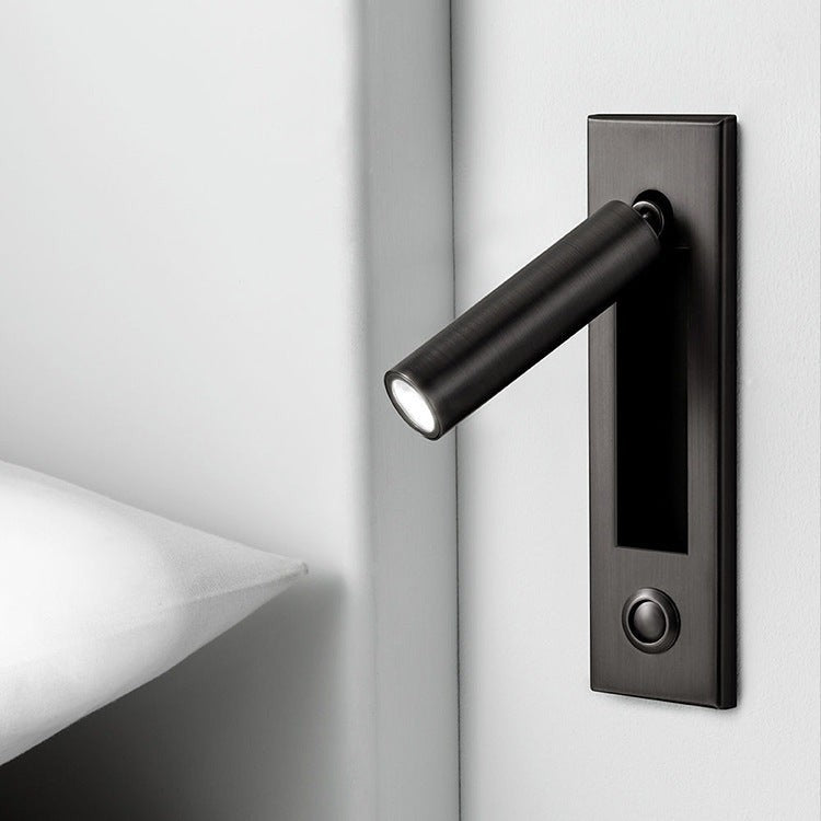 Applique murale liseuse Lumeoo noire orientable avec éclairage LED ciblé pour une lecture confortable en chambre