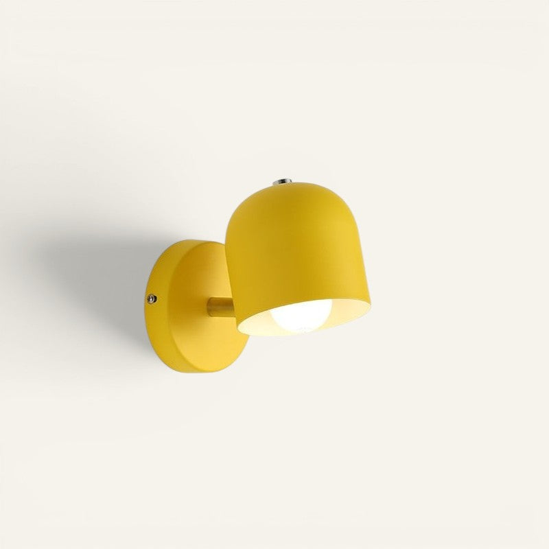 Applique murale Lumeoo Macaron jaune au design scandinave minimaliste avec éclairage LED chaleureux