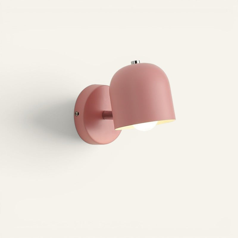 Applique murale Lumeoo Macaron rose au design scandinave minimaliste avec éclairage LED doux pour intérieur chaleureux
