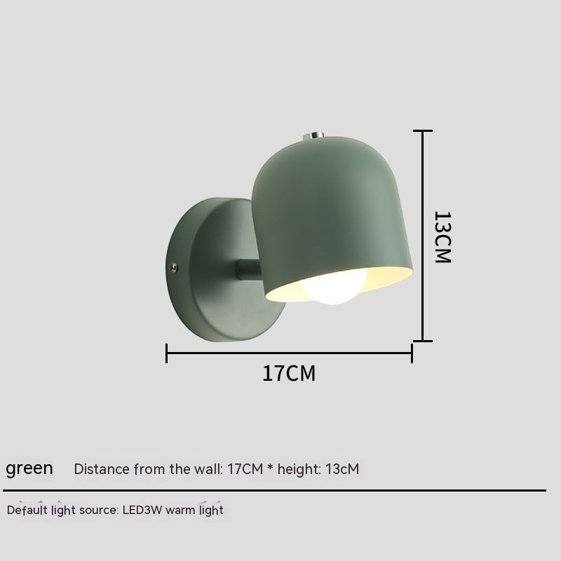 Applique murale Lumeoo Macaron vert sauge au design scandinave minimaliste avec éclairage LED chaud