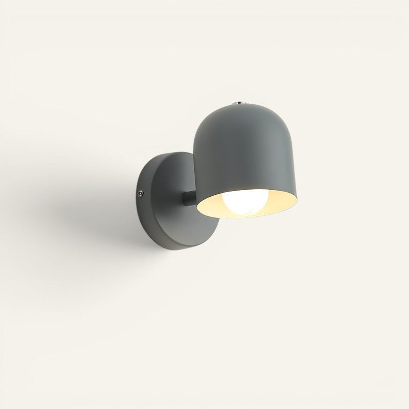 Applique murale Lumeoo Macaron au design scandinave minimaliste, finition gris mat avec éclairage LED chaleureux