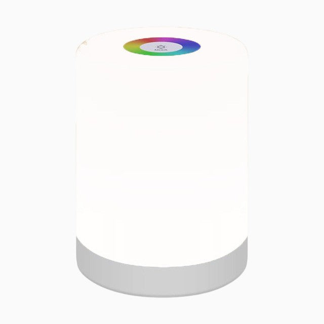 Lampe de chevet Lumeoo RGB rechargeable cylindrique avec variateur de couleur tactile sur le dessus