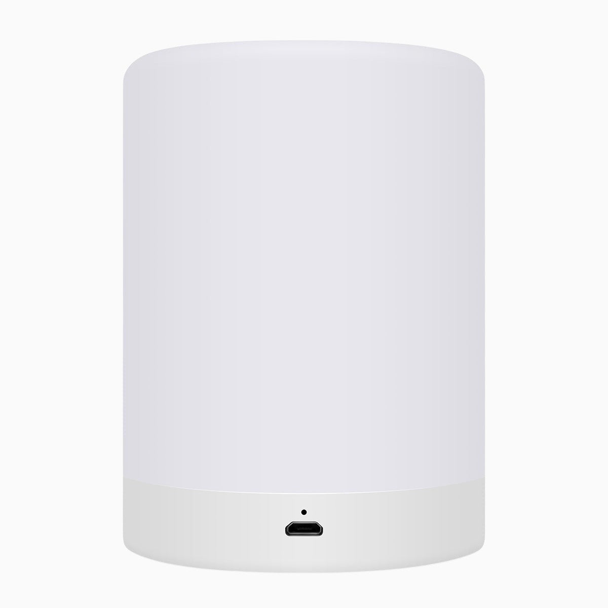 Lampe de chevet Lumeoo RGB rechargeable au design cylindrique blanc épuré pour une ambiance lumineuse douce