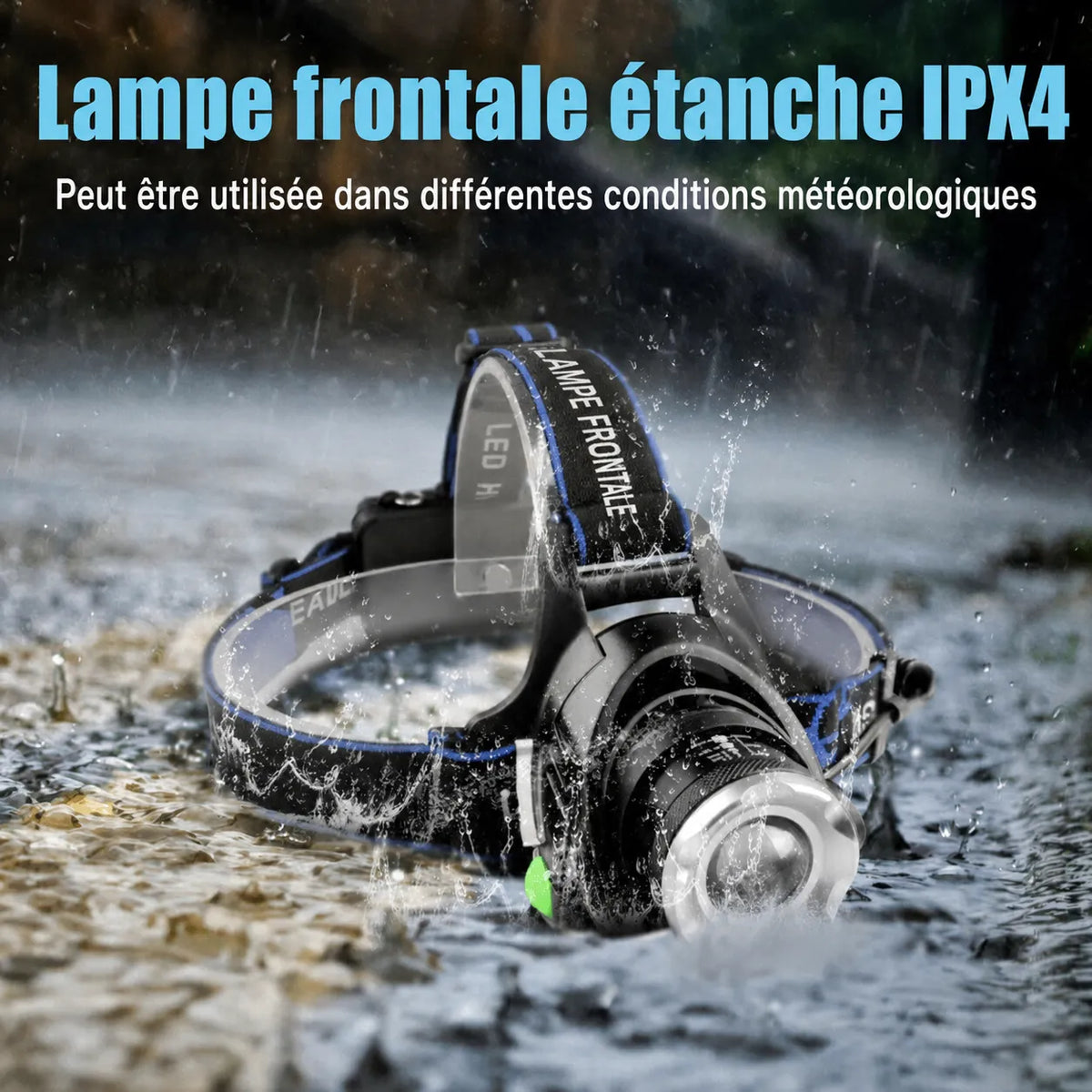 DUOLUX™ - Lampe Frontale LED Rechargeable 3 Modes 2 Batteries Li-ion Incluses