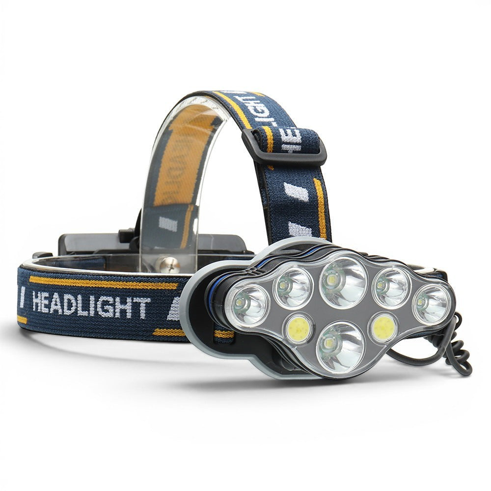 Lampe frontale LED Lumeoo puissante et rechargeable, étanche avec 5 modes d'éclairage pour la pêche et le camping.