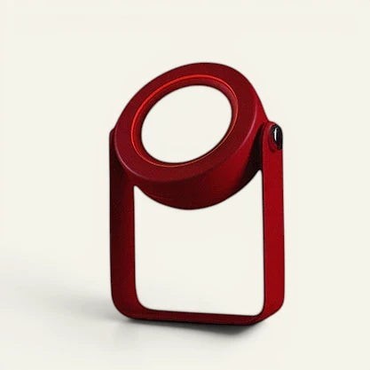 Lanterne LED Lumeoo rouge pliable et tactile, lampe décorative rechargeable USB pour une ambiance chaleureuse.