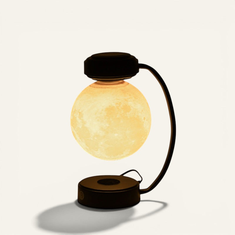 Lampe lune Lumeoo en lévitation magnétique avec éclairage LED 3D rotatif pour une ambiance décorative apaisante.