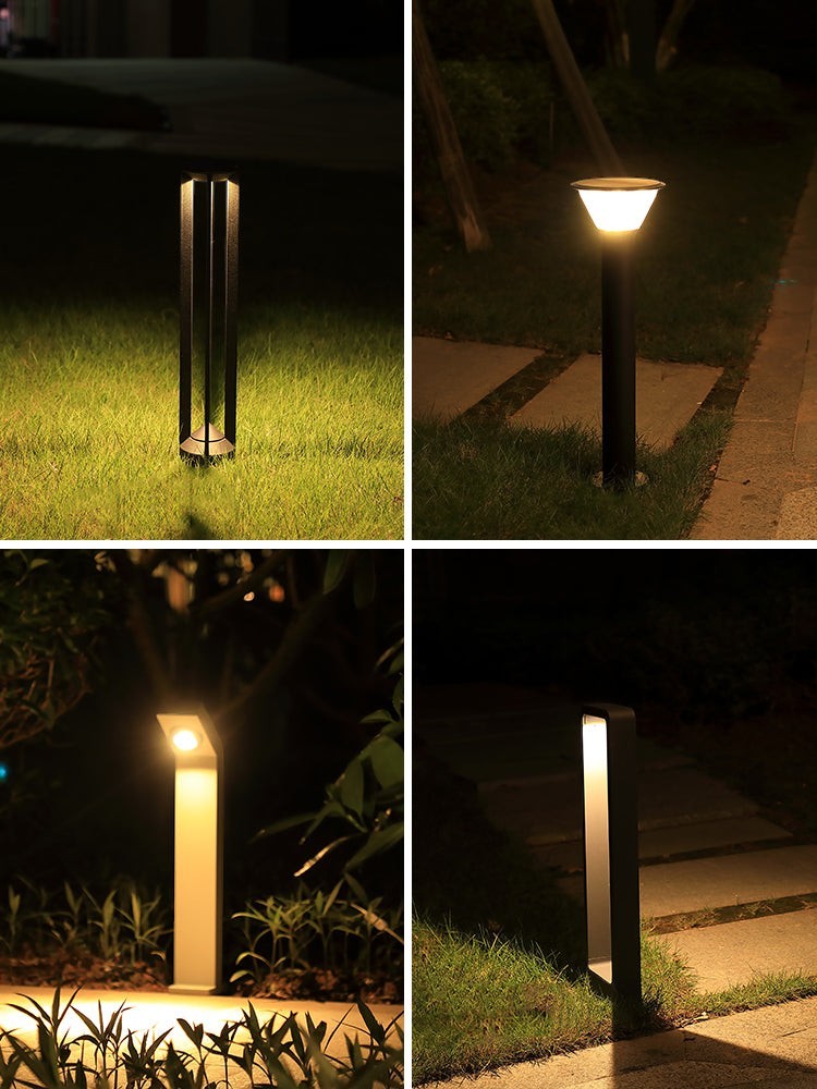 Lampe solaire extérieur Lumeoo au design moderne noir pour éclairer jardins et terrasses avec une lumière chaleureuse.