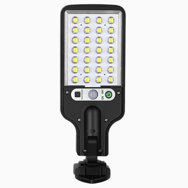 Lampe solaire murale Lumeoo avec LED COB, détecteur de mouvement et télécommande, boîtier noir pour extérieur
