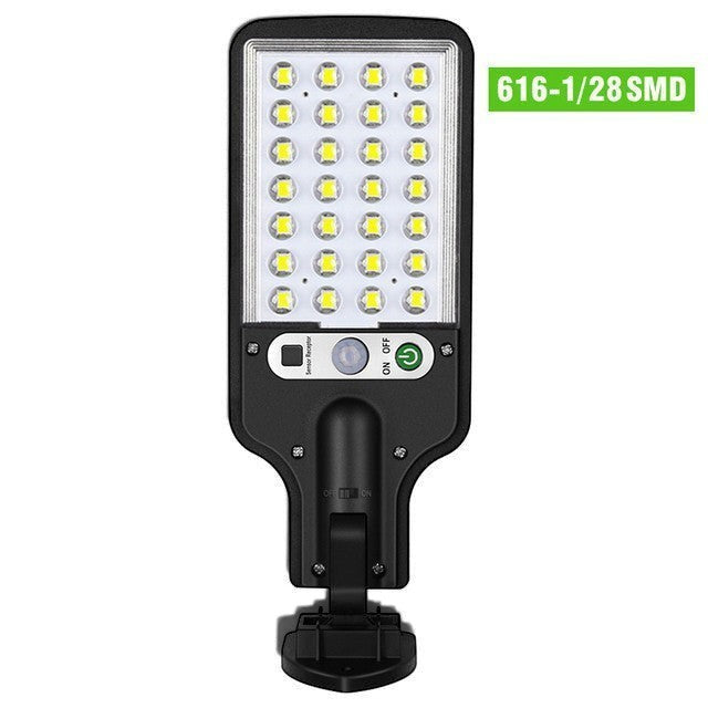 Lampe solaire murale Lumeoo avec LED COB, détecteur de mouvement et bouton de contrôle pour éclairage extérieur