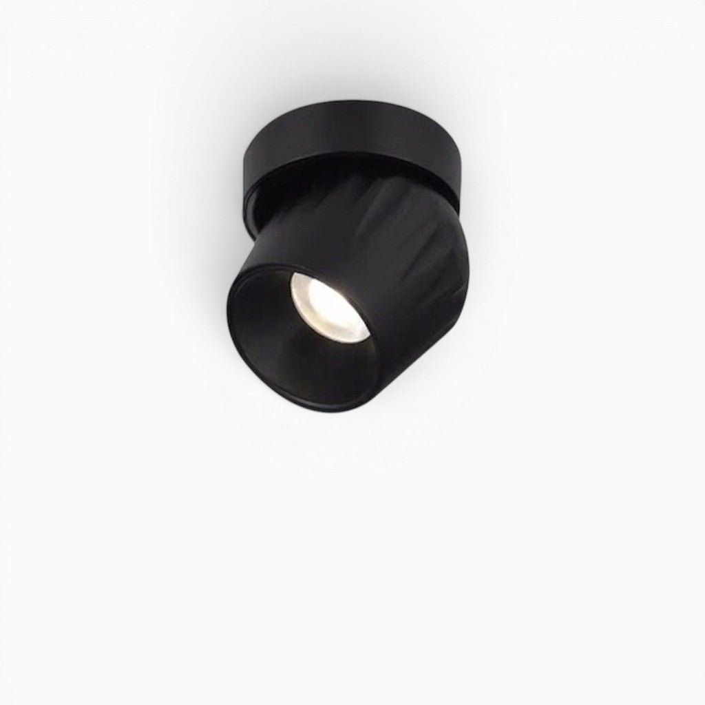 Plafonnier spot LED orientable noir Lumeoo au design épuré pour un éclairage intérieur précis et moderne