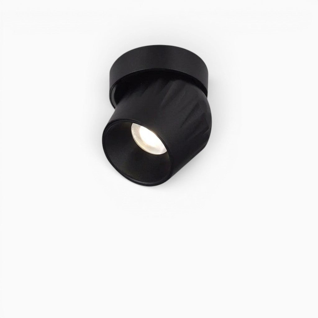 Plafonnier spot LED orientable noir Lumeoo au design épuré pour un éclairage intérieur précis et moderne