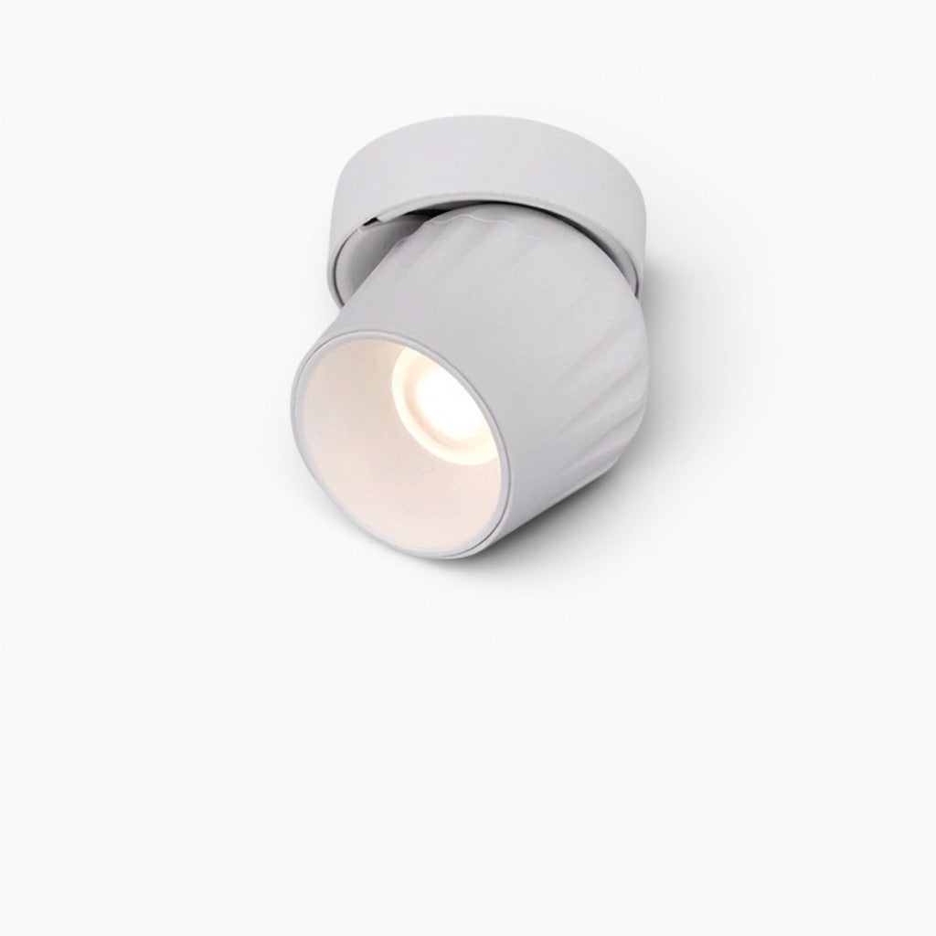 Plafonnier spot LED orientable Lumeoo blanc au design épuré pour un éclairage intérieur précis et moderne