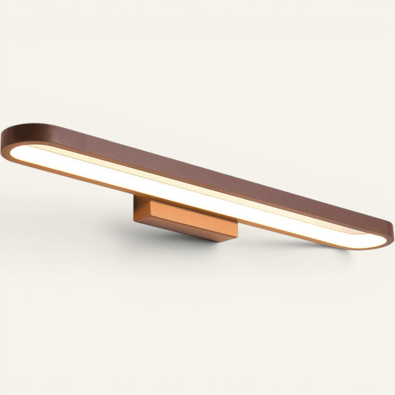 Applique miroir Lumeoo MIROVA LED tricolore dimmable au design moderne en métal cuivré pour salle de bain