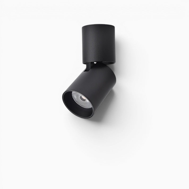Spot LED COB Lumeoo noir orientable et pivotant, design moderne compact pour installation sans perçage sur mur ou plafond