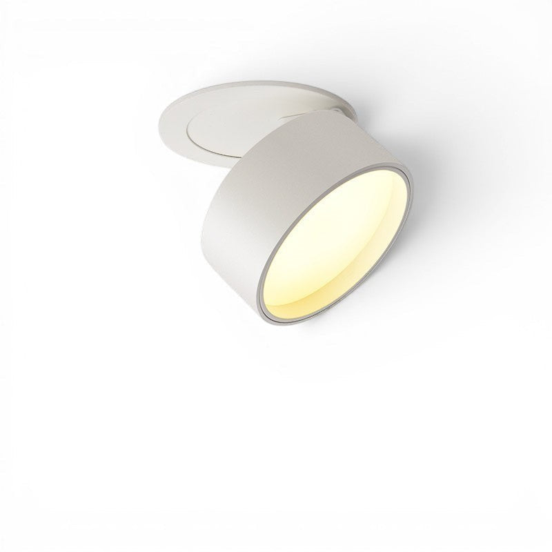 Spot LED encastrable rond orientable Lumeoo blanc au design slim pour un éclairage de plafond moderne et discret