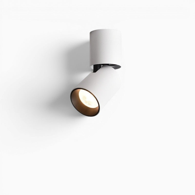 Spot LED COB orientable Lumeoo blanc mat avec tête pivotante pour éclairage mural ou plafond sans perçage