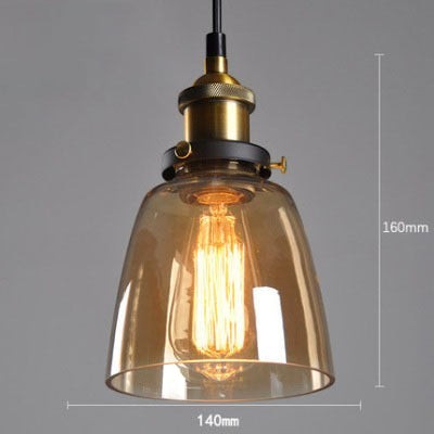 Suspension Lumeoo en verre fumé ambré avec douille en laiton vintage pour un éclairage intérieur chaleureux