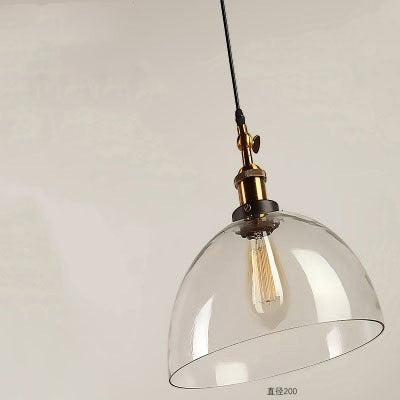 Suspension Lumeoo en verre fumé avec douille en laiton vintage pour un éclairage rétro élégant