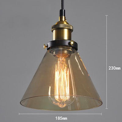 Suspension Lumeoo en verre fumé ambré avec douille en laiton vintage pour un éclairage rétro chaleureux