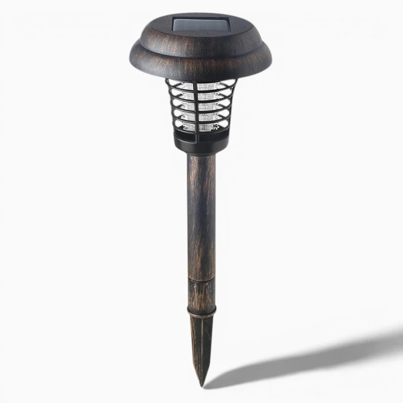 MOZAWAY™ lampe solaire anti-moustique piquet jardin coloris bronze, vue principale